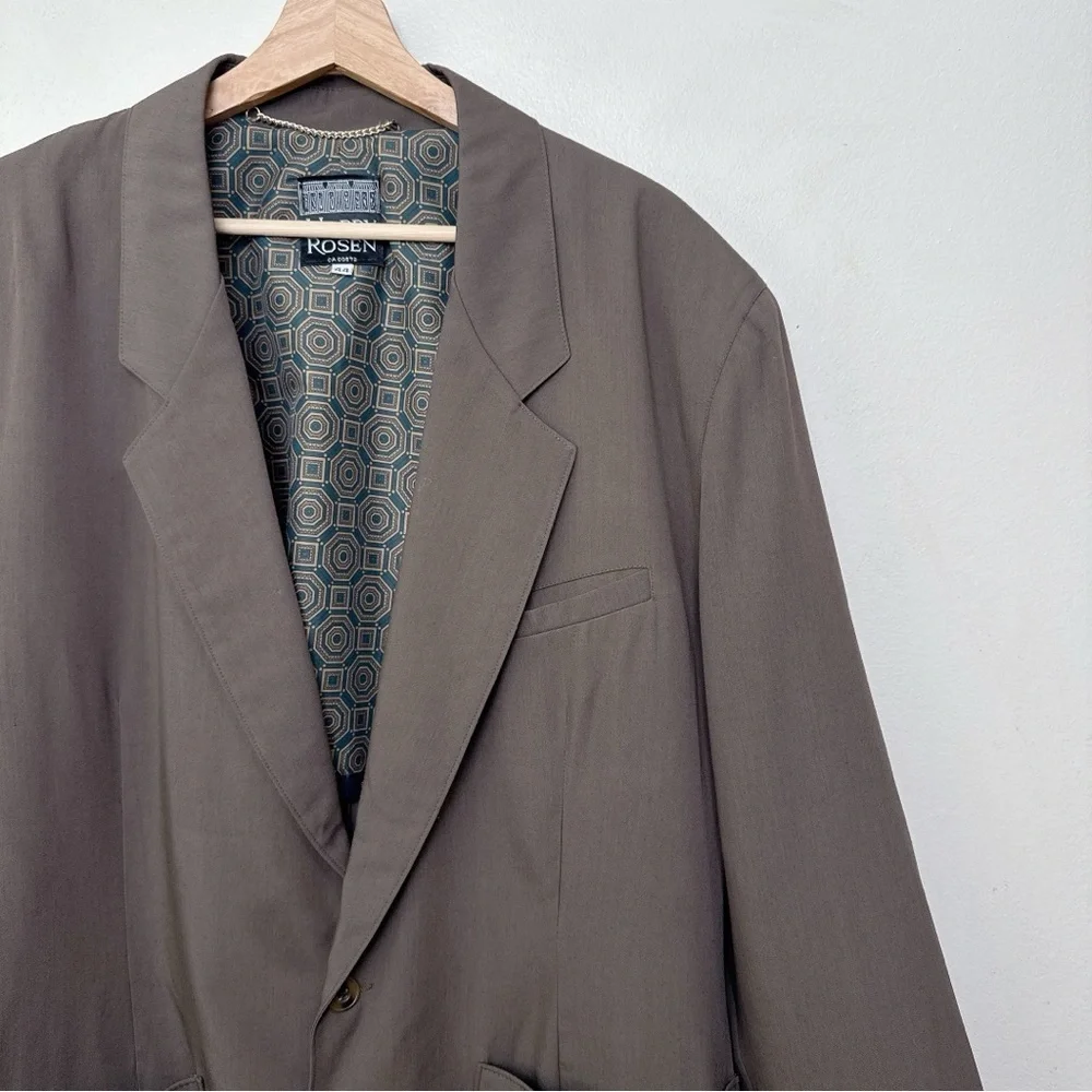 Harry Rosen Vintage  Mens 44 Wool Earth Tone Button Relax Blazer